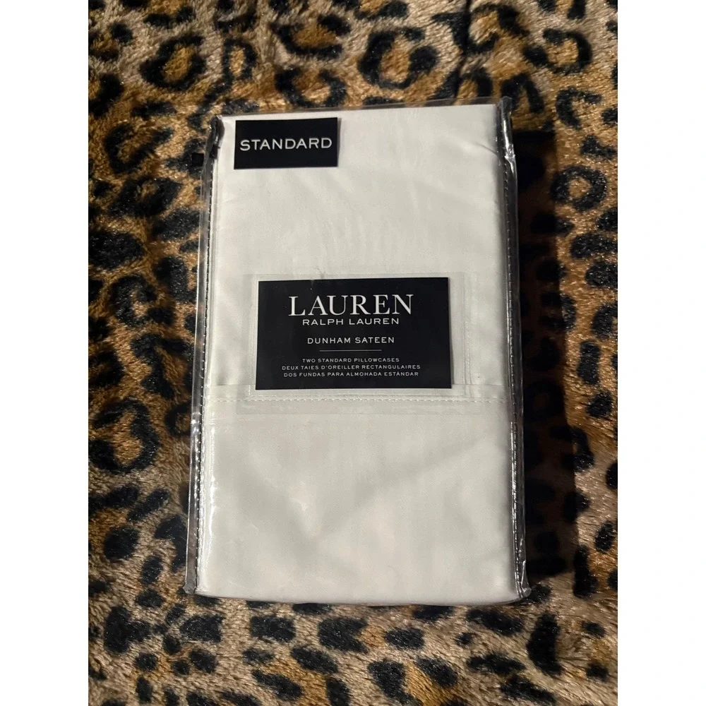 Lauren Ralph Lauren Dunham Sateen Pillowcases Standard White 300TC Cotton